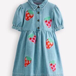 NWOT Mini Boden Izzy Denim Shirt Dress
